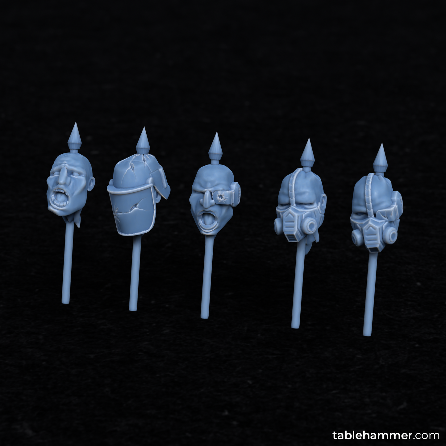 Ogre Pike heads ( 5 Spieße )