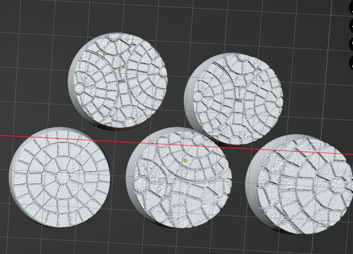 5x 32mm Mosaic Rundbase