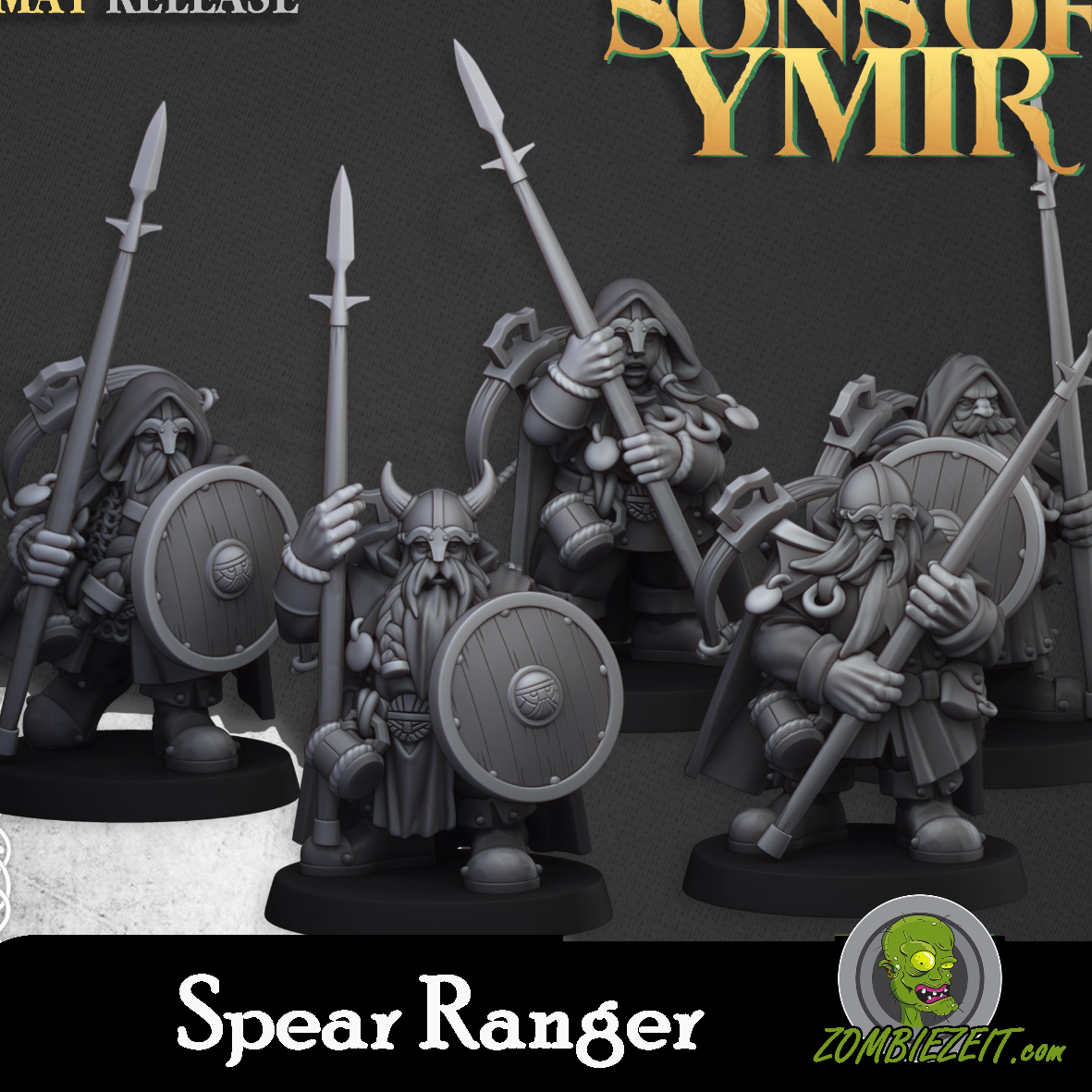 Zwergen Ranger mit Speeren