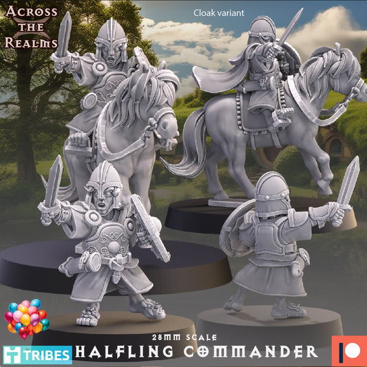 Halfling Commander beritten und zu Fuß ( 4 Miniaturen )