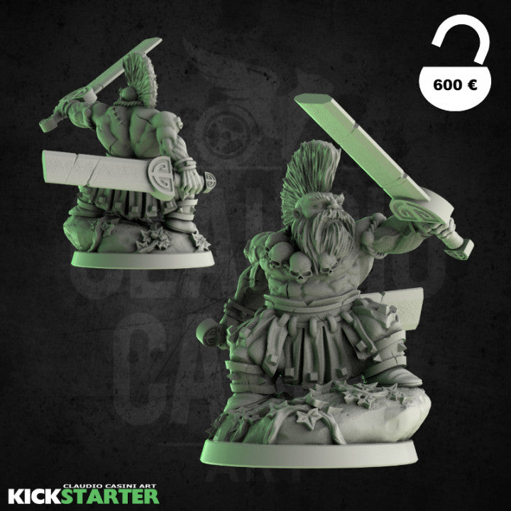 Troll Slayer mit szenischer Base ( 2 Miniaturen )
