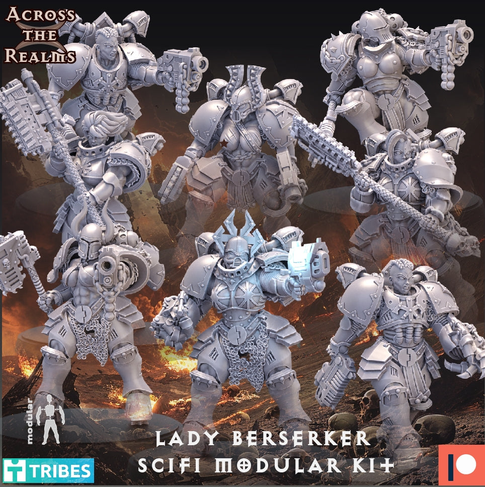 Lady Berserker modular Kit ( 5 Miniaturen )