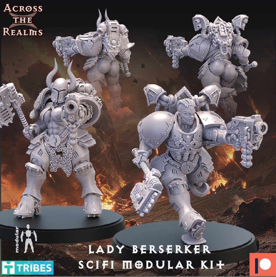 Lady Berserker modular Kit ( 5 Miniaturen )