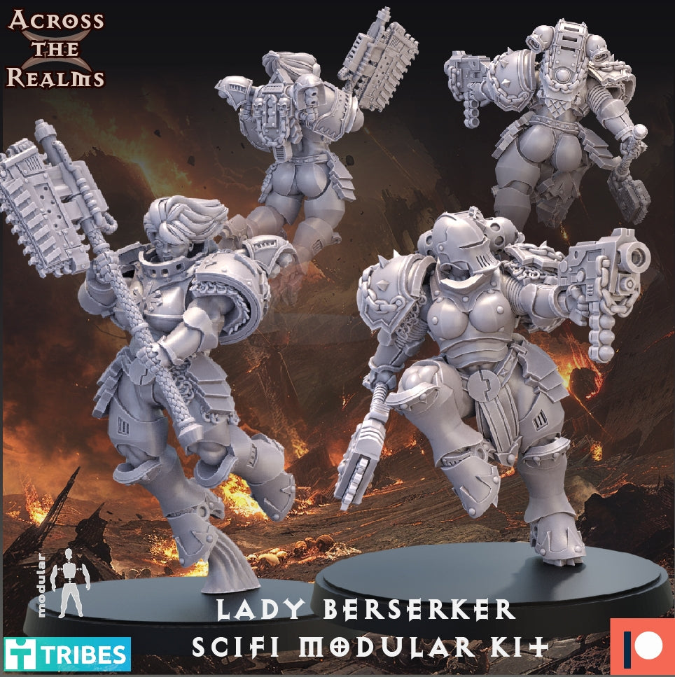 Lady Berserker modular Kit ( 5 Miniaturen )