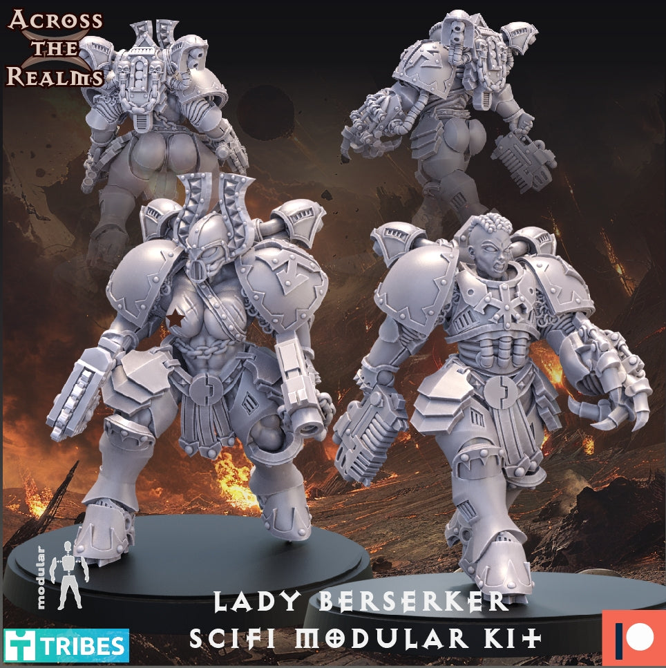 Lady Berserker modular Kit ( 5 Miniaturen )