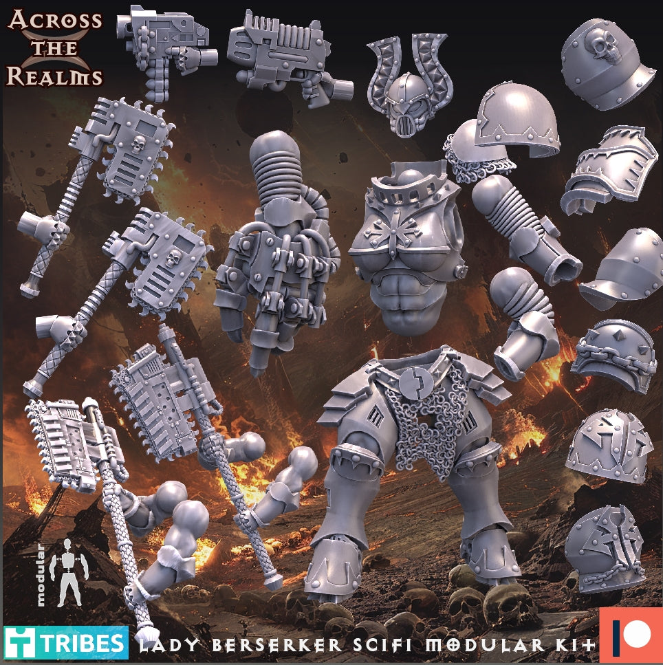 Lady Berserker modular Kit ( 5 Miniaturen )