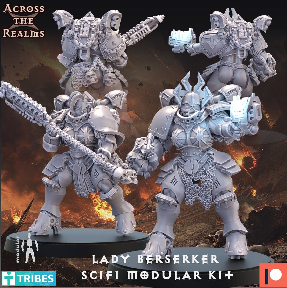 Lady Berserker modular Kit ( 5 Miniaturen )