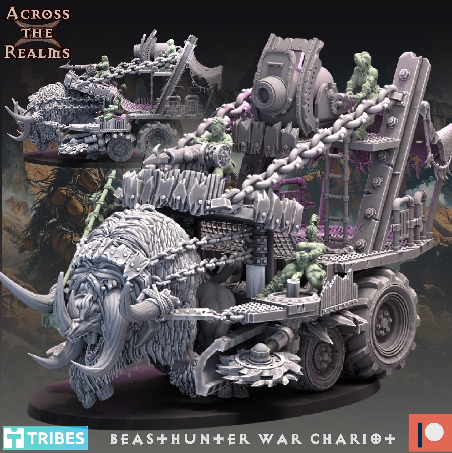 War Chariot mit Crew und Deko-Elementen