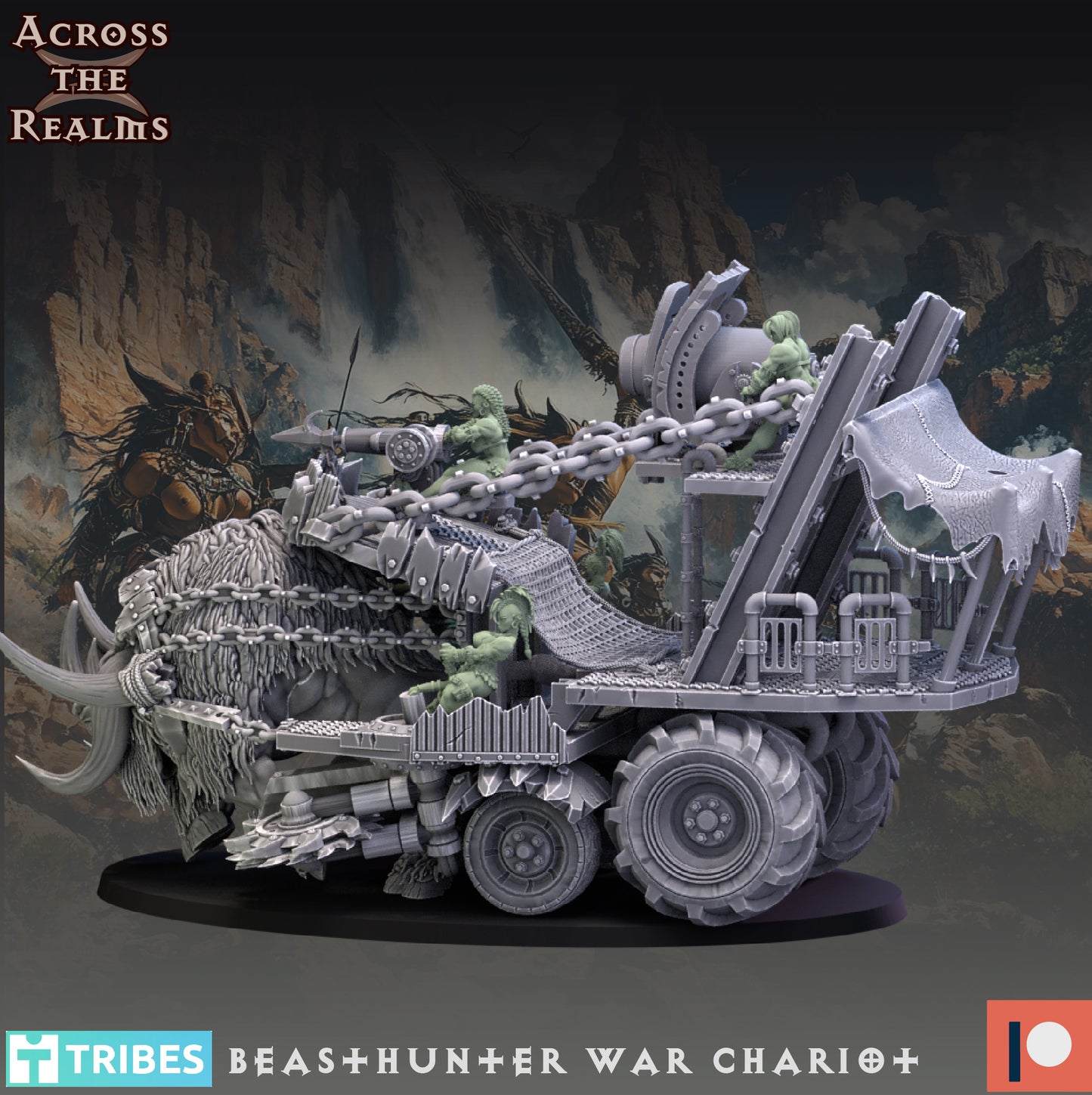 War Chariot mit Crew und Deko-Elementen