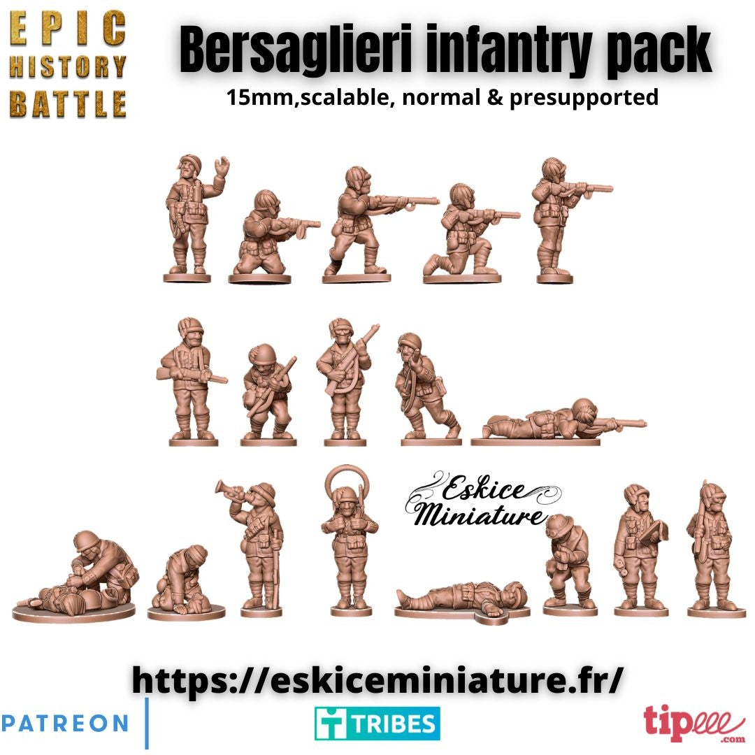 Bersaglieri Infantry ( 18 Miniaturen)