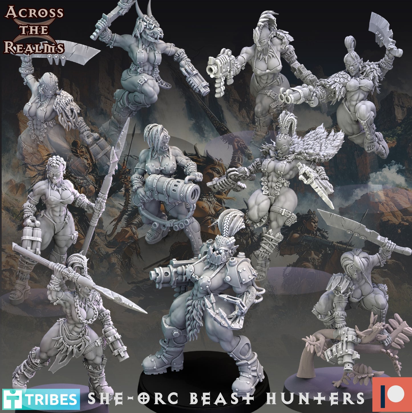 She Orc Beast Hunters ( 10 Miniaturen ) ( 2 Versionen )