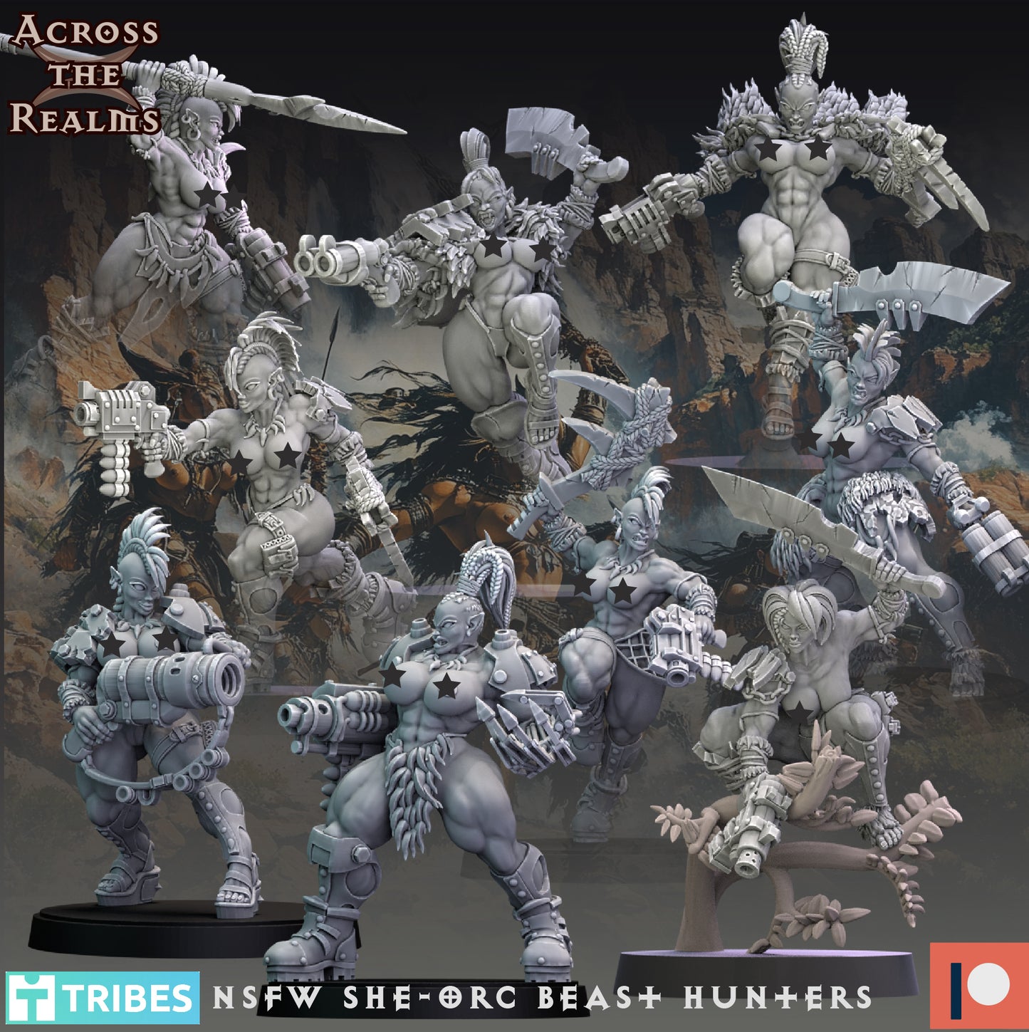 She Orc Beast Hunters ( 10 Miniaturen ) ( 2 Versionen )