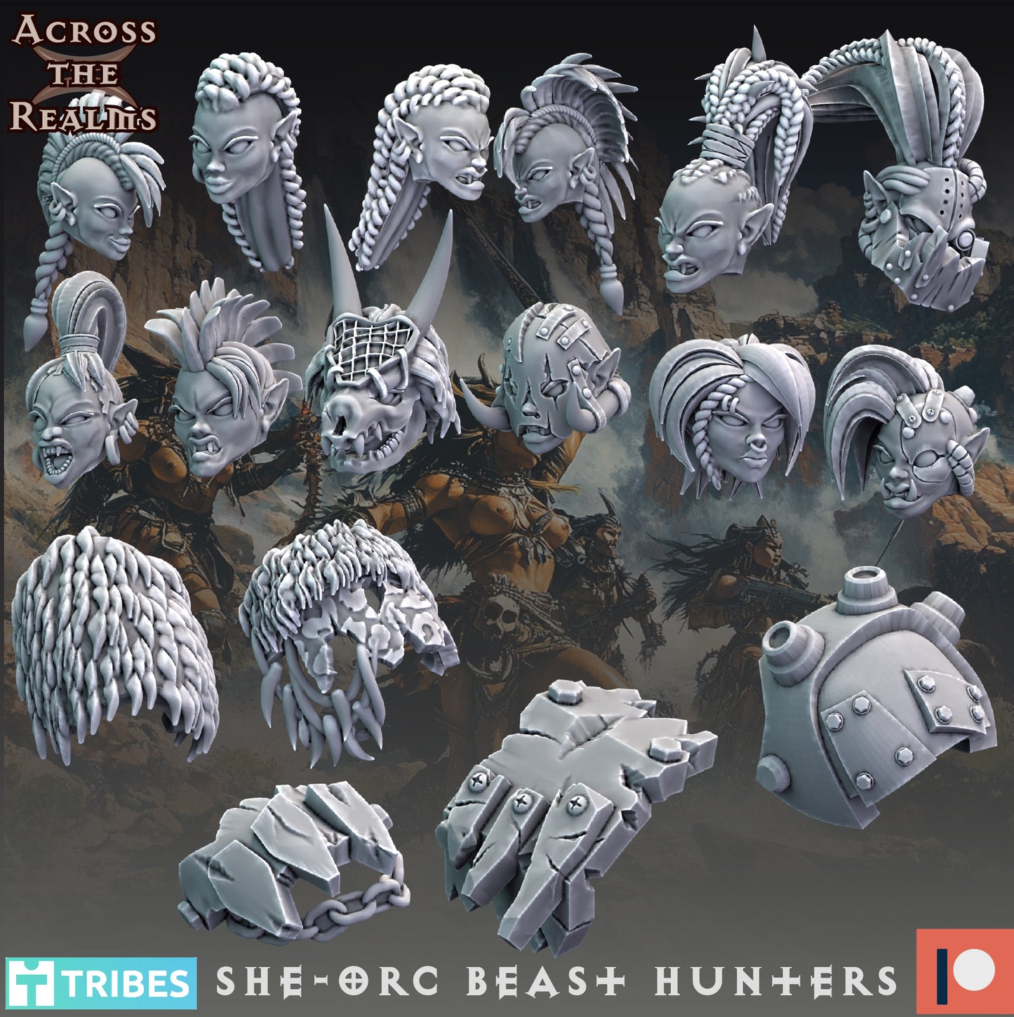 She Orc Beast Hunters ( 10 Miniaturen ) ( 2 Versionen )