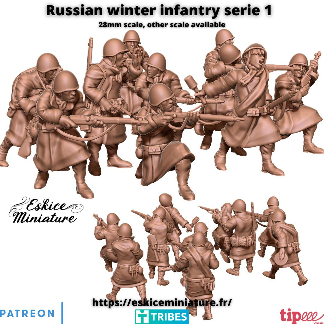 Soviet Infantry in Greatcoats ( 10 Miniaturen )