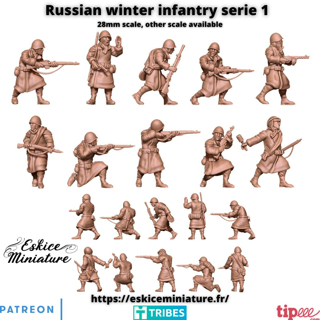 Soviet Infantry in Greatcoats ( 10 Miniaturen )