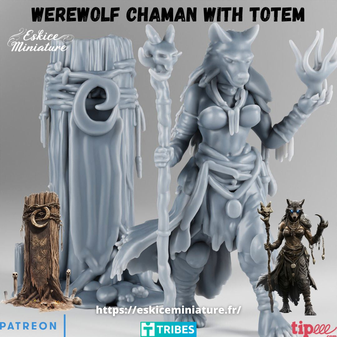 Werewolf Shaman with Totem