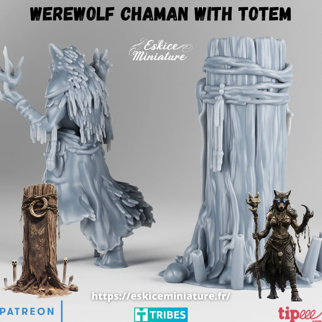 Werewolf Shaman with Totem