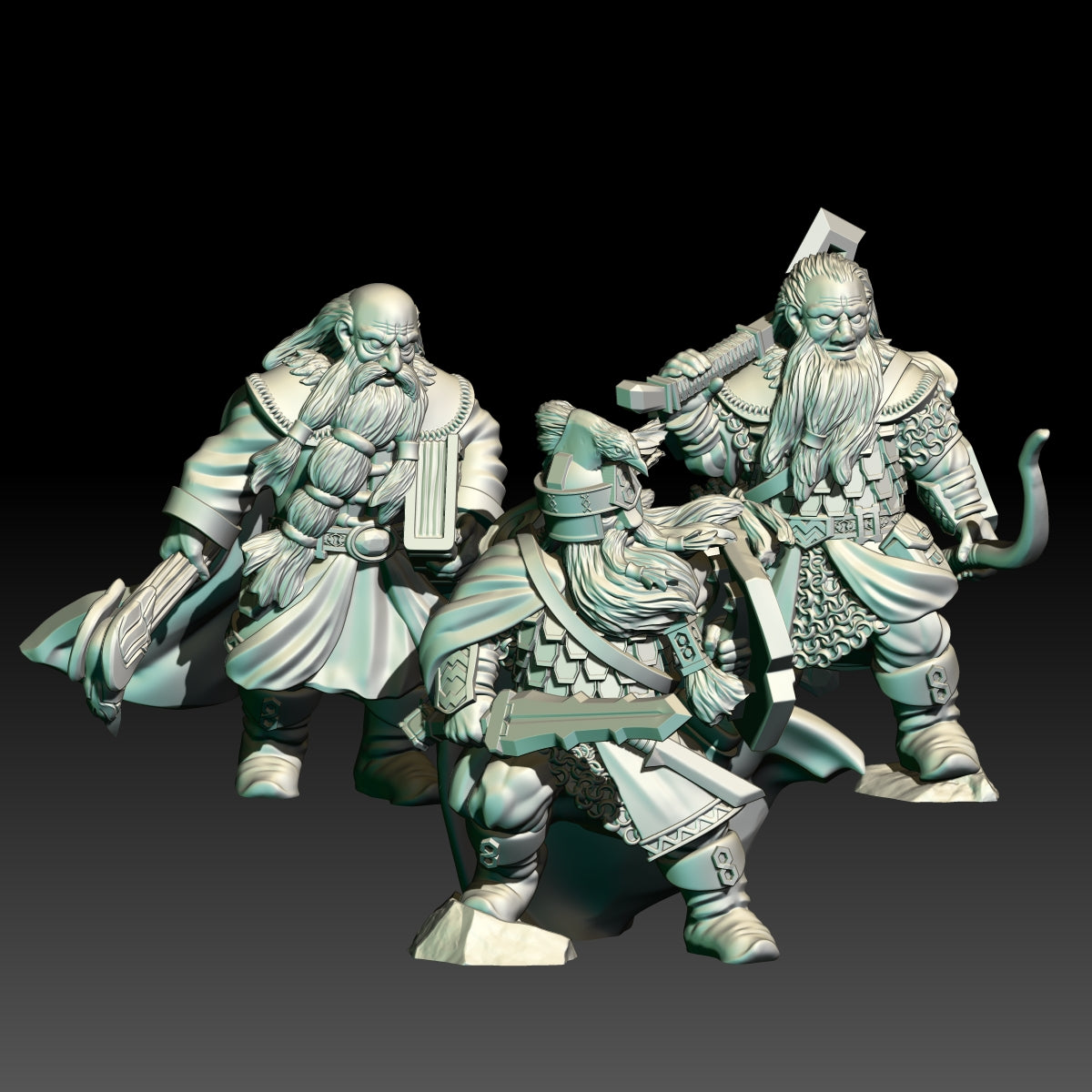 Dwarven Rangers Heroes ( 3 Miniaturen )
