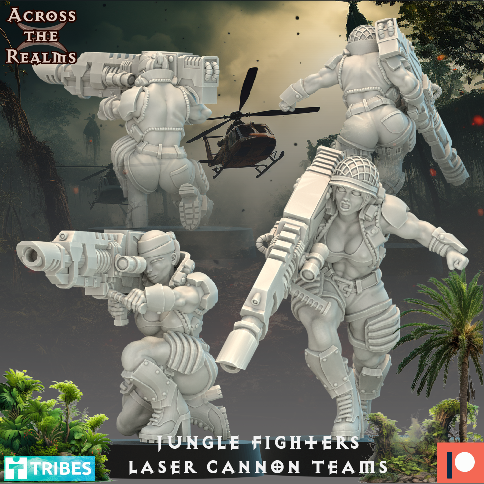 Jungle Fighter Laser Cannon teams ( 4 Miniaturen )