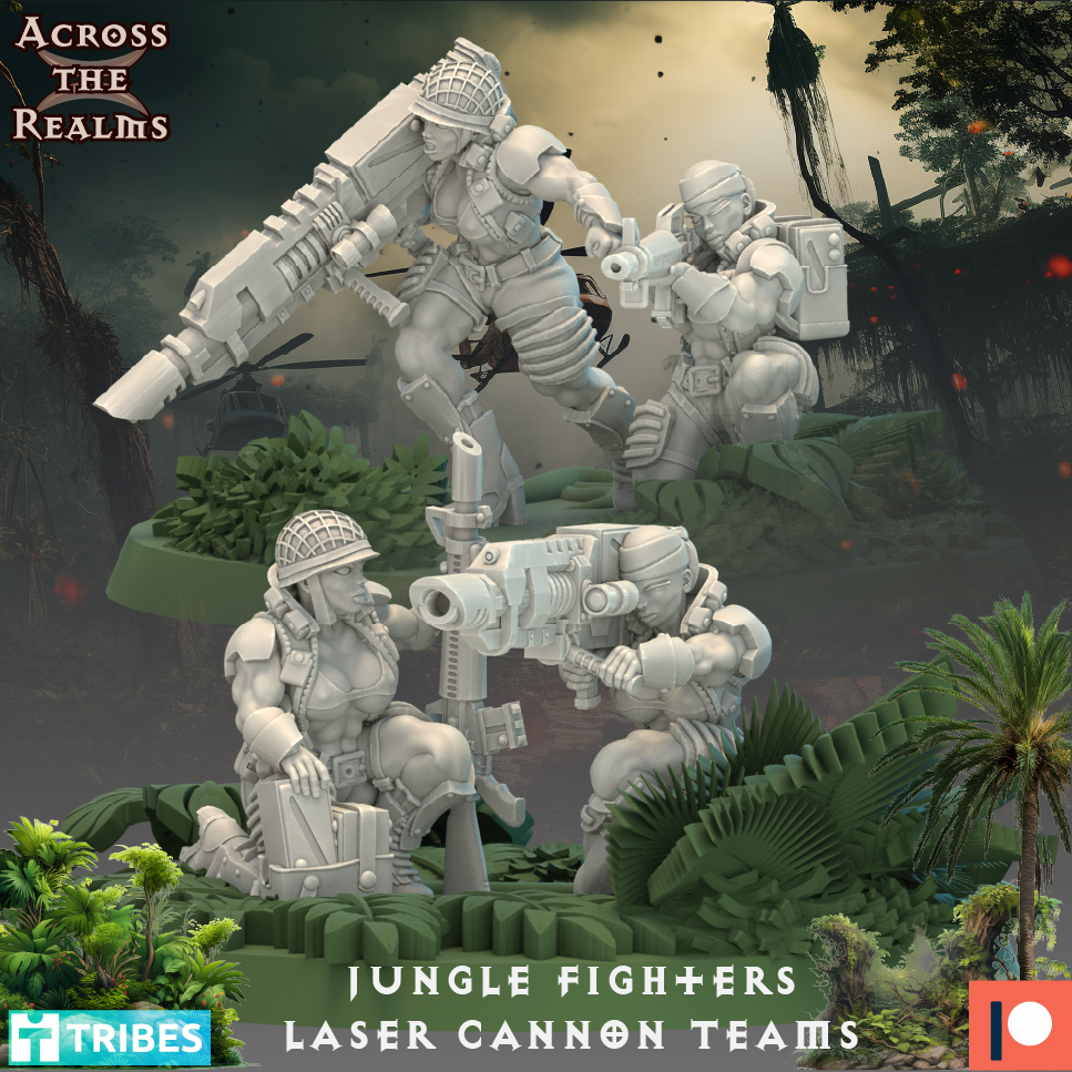 Jungle Fighter Laser Cannon teams ( 4 Miniaturen )