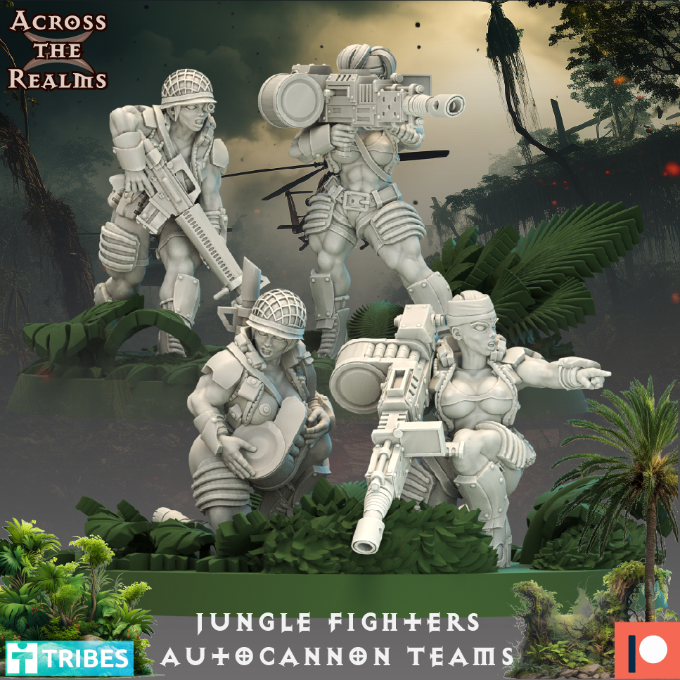 Jungle Fighter Autocannon teams ( 4 Miniaturen )
