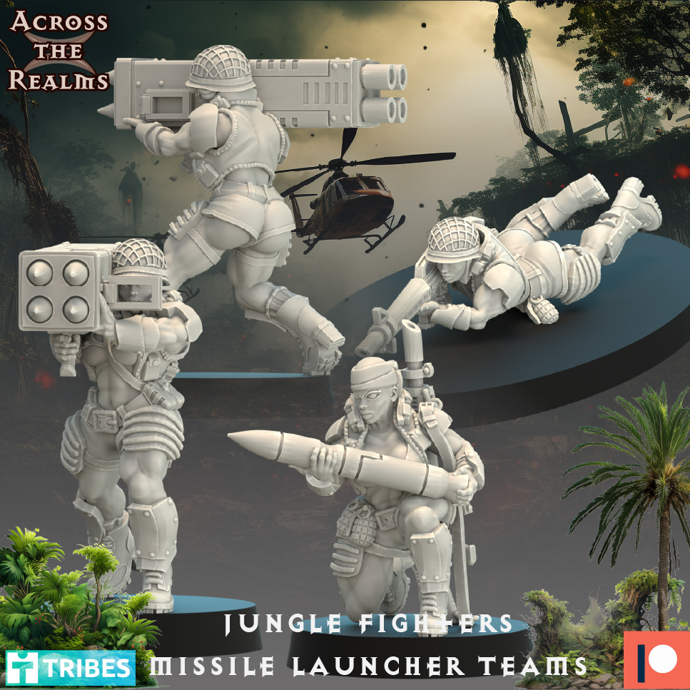 ungle Fighters Missile Launcher Teams( 4 Miniaturen )