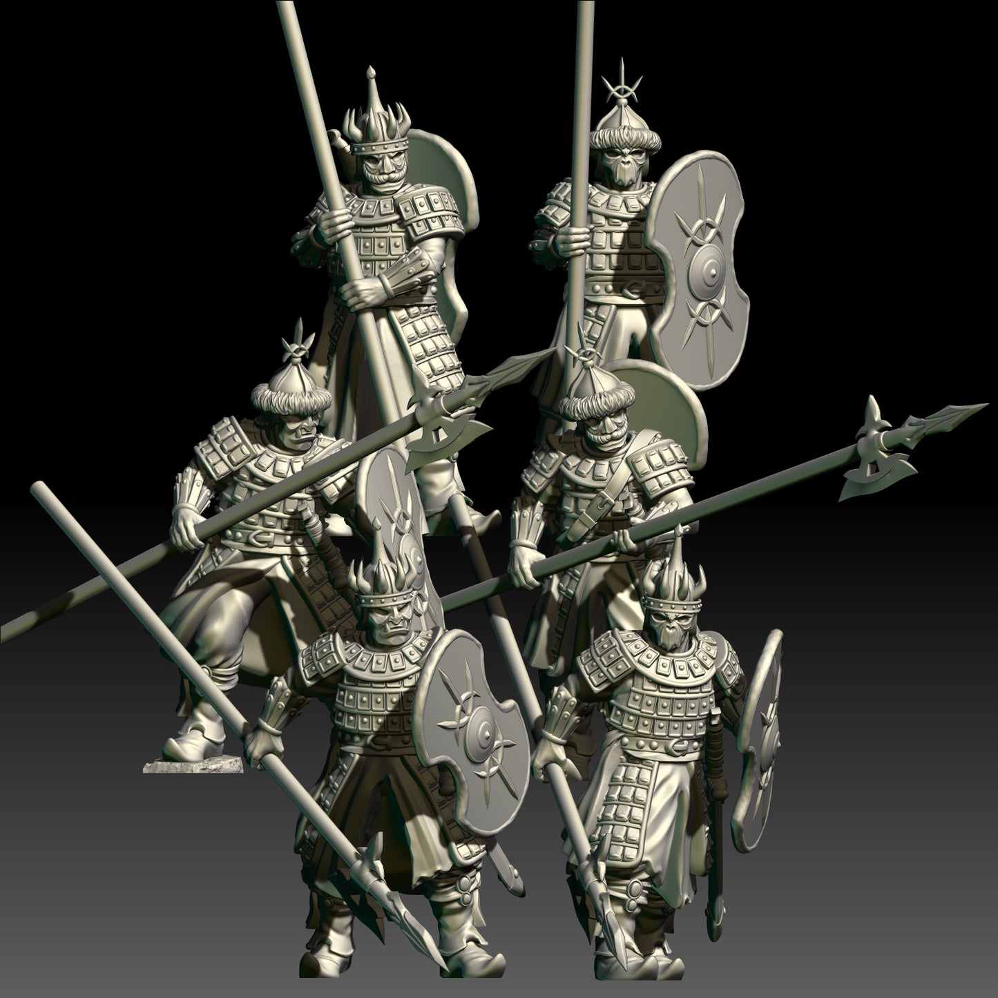 Warriors of the East Spear Warriors ( 6 Miniaturen )