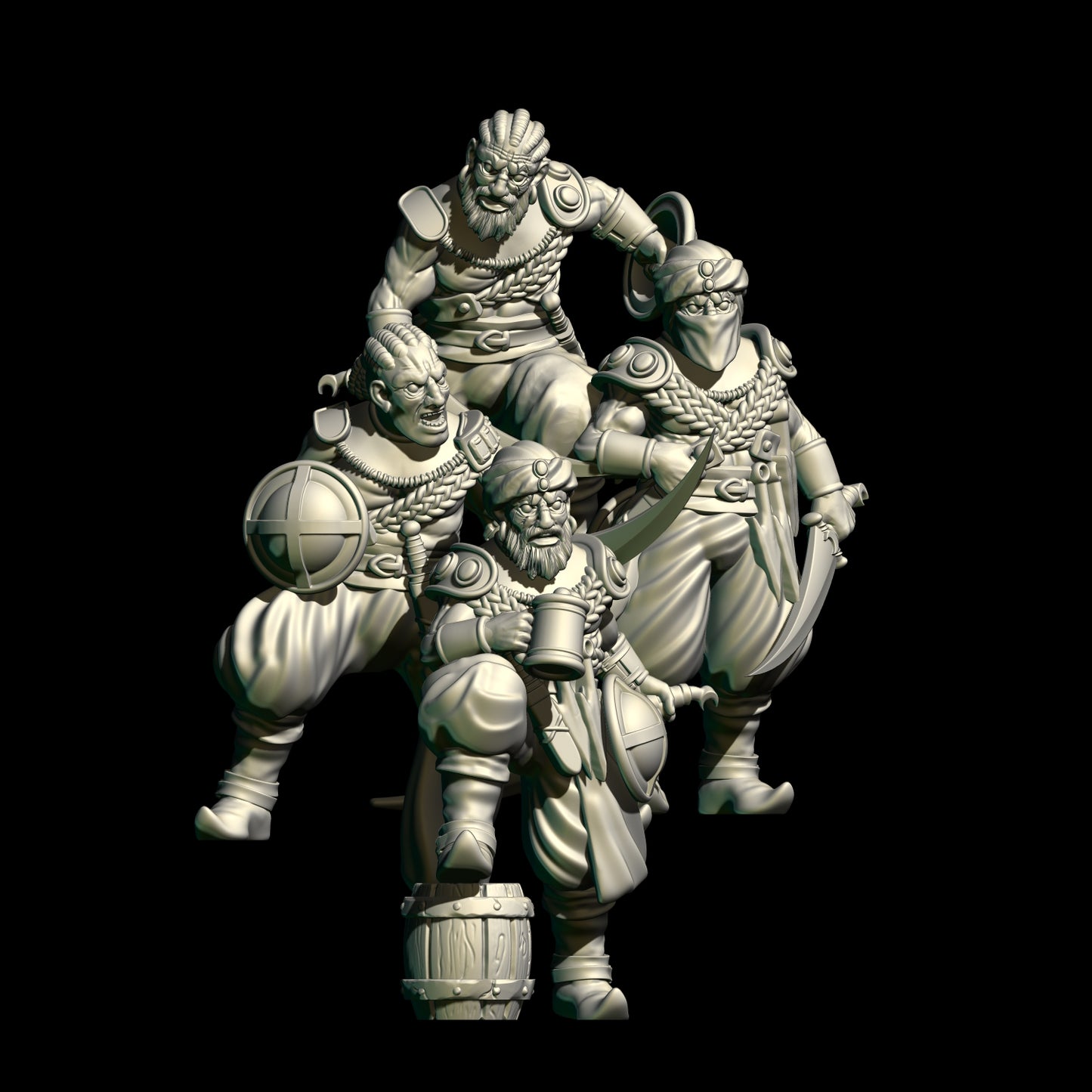 Southron Sea Raiders Swordsmen ( 4 Miniaturen )
