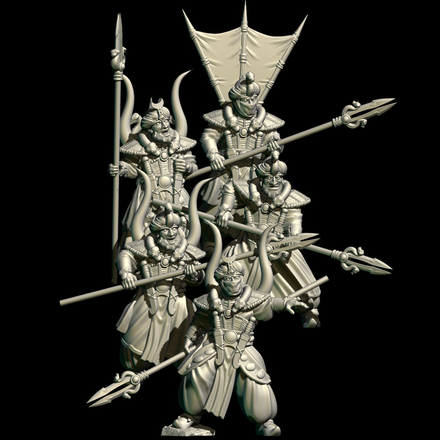 Serpent Clan Warrios ( 5 Miniaturen )