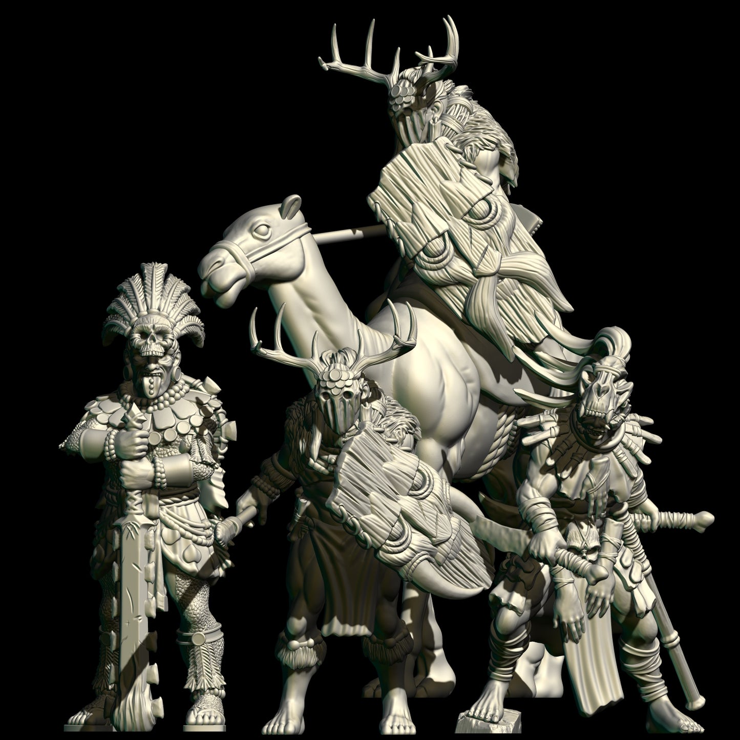 United Tribes - War-Chief ( 4 Miniaturen )