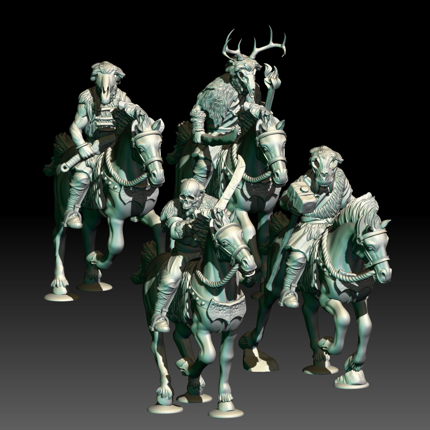 Savage Hillmen Riders ( 4 Miniaturen )