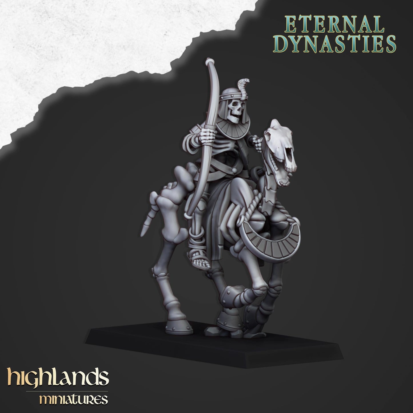 Ancient Skeletal Cavalry with Bows 5 Miniaturen