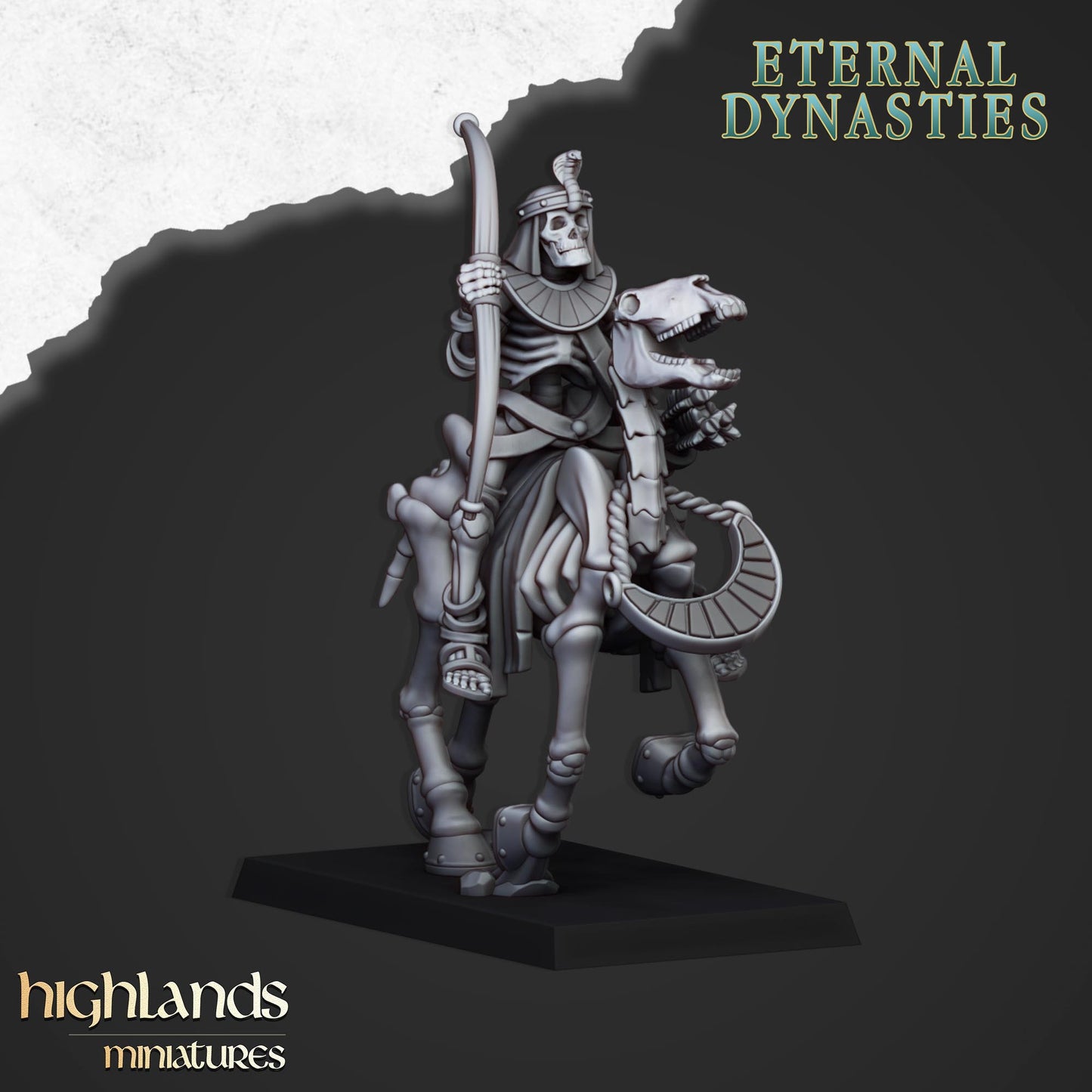 Ancient Skeletal Cavalry with Bows 5 Miniaturen