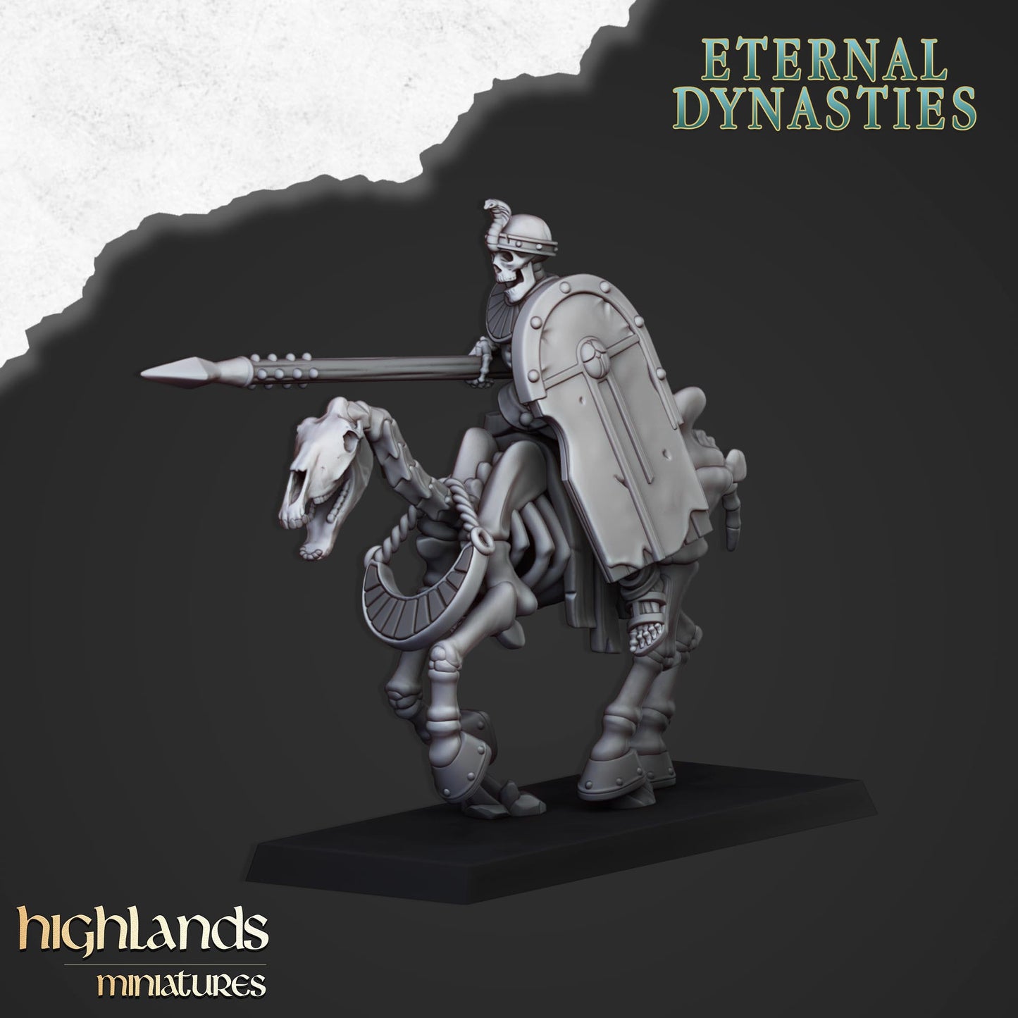AncientSkeletal Cavalry with Spear 8 Miniaturen