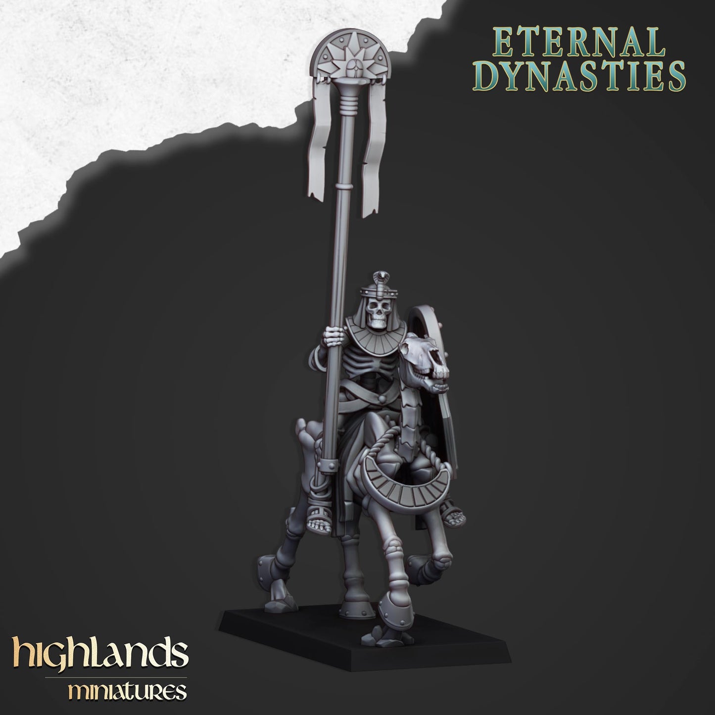 AncientSkeletal Cavalry with Spear 8 Miniaturen