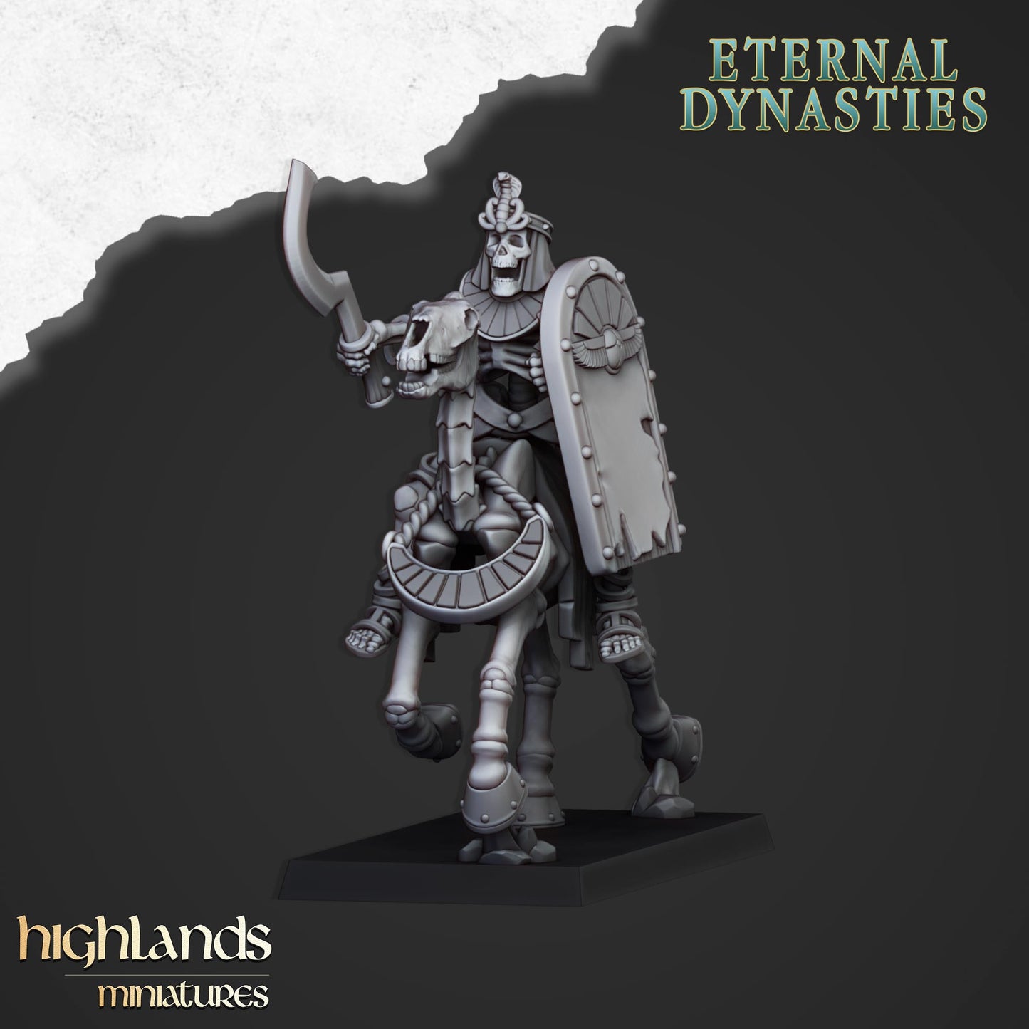 AncientSkeletal Cavalry with Spear 8 Miniaturen