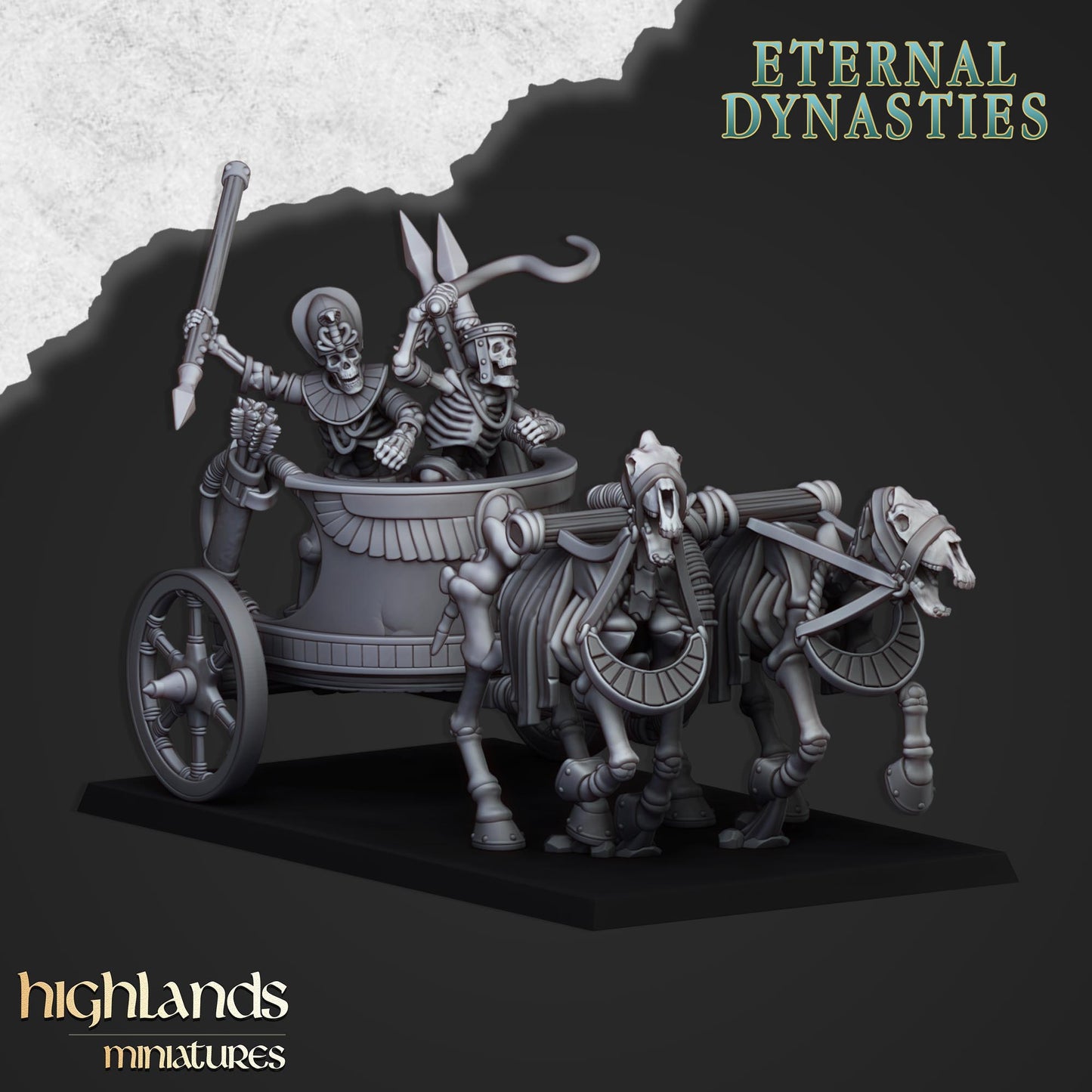 Ancient Skeletal Chariots 3 Miniaturen