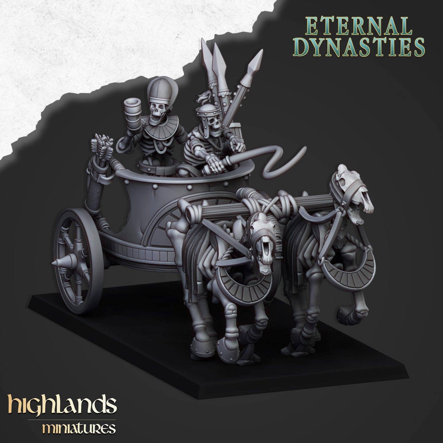 Ancient Skeletal Chariots 3 Miniaturen
