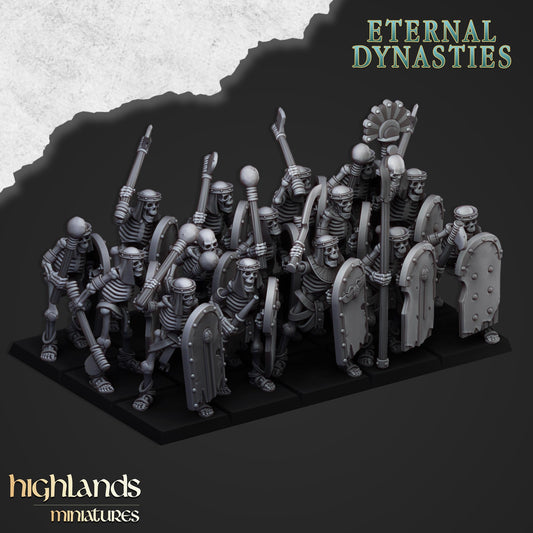Ancient Skeletal Warriors with Hand Weapons 10 Miniaturen