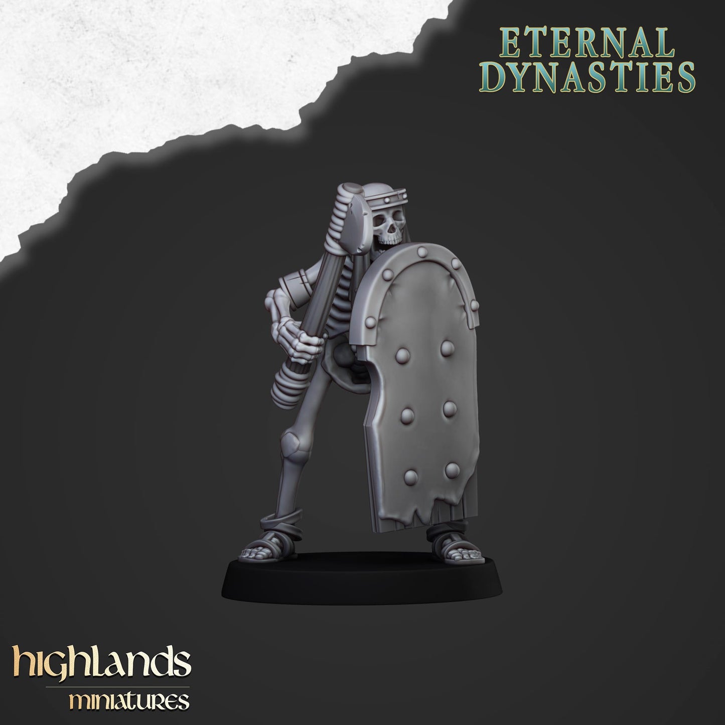 Ancient Skeletal Warriors with Hand Weapons 10 Miniaturen