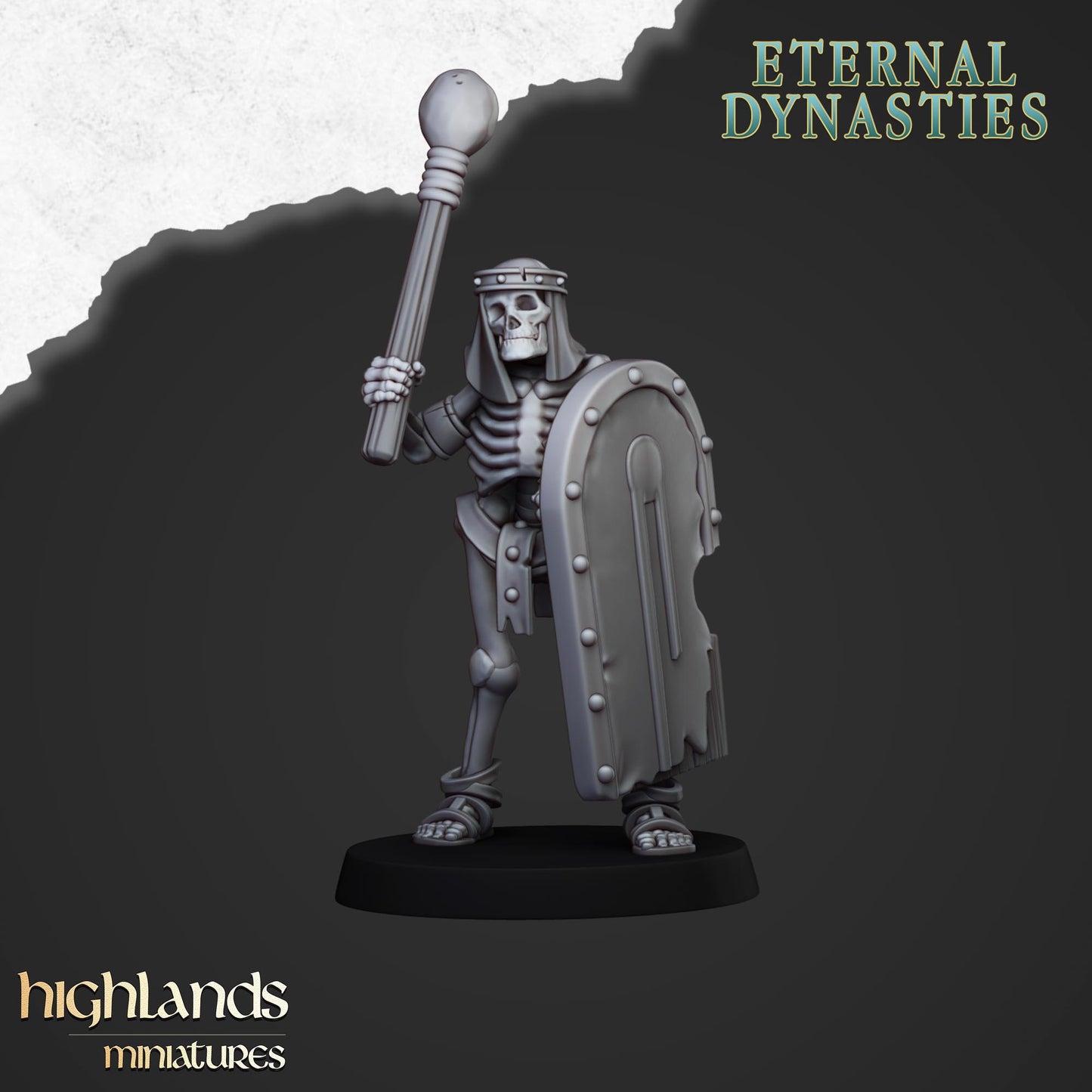 Ancient Skeletal Warriors with Hand Weapons 10 Miniaturen