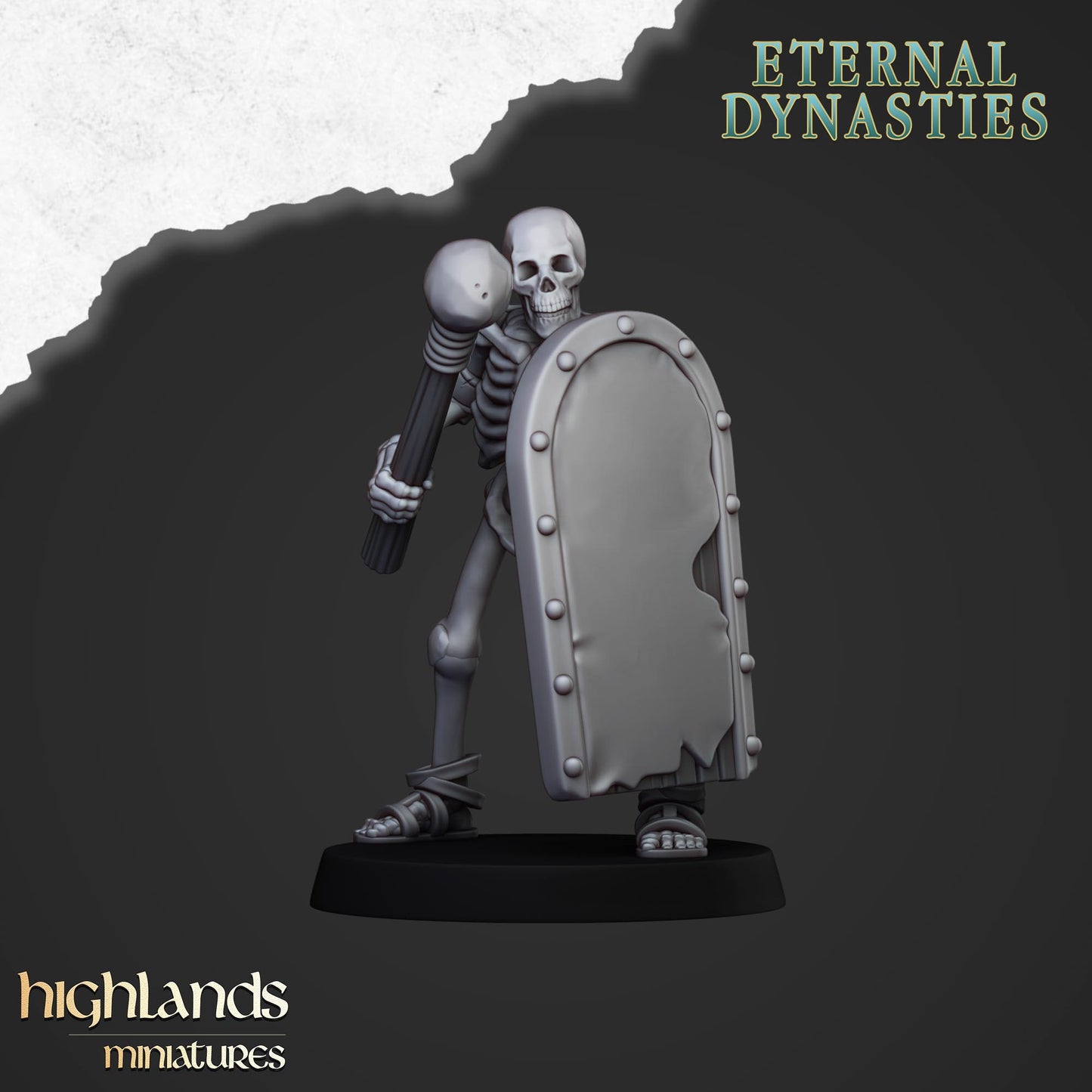 Ancient Skeletal Warriors with Hand Weapons 10 Miniaturen