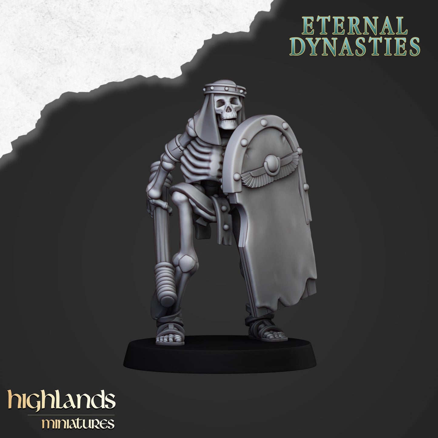 Ancient Skeletal Warriors with Hand Weapons 10 Miniaturen