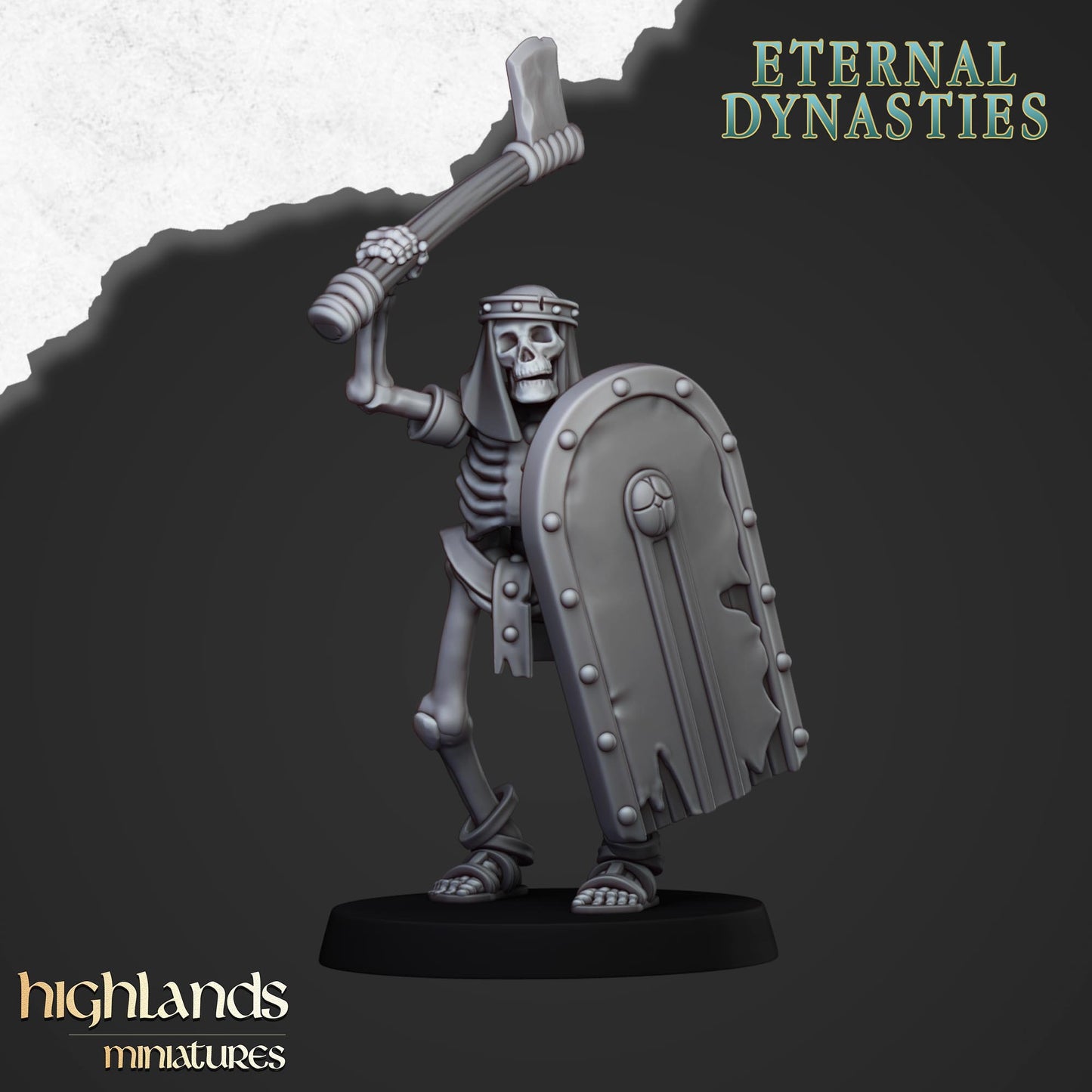 Ancient Skeletal Warriors with Hand Weapons 10 Miniaturen