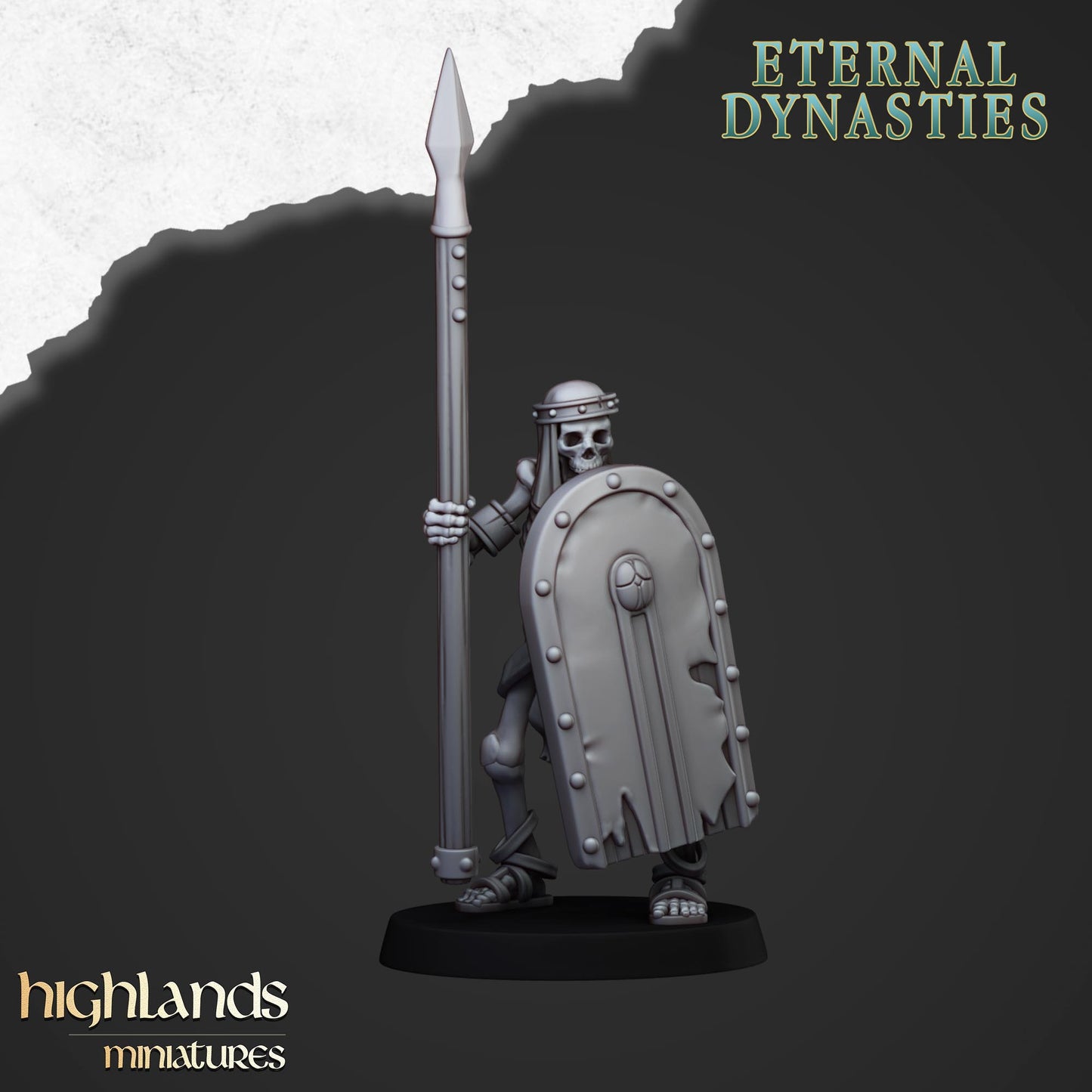 Ancient Skeletal Warriors with Spear 13 Miniaturen