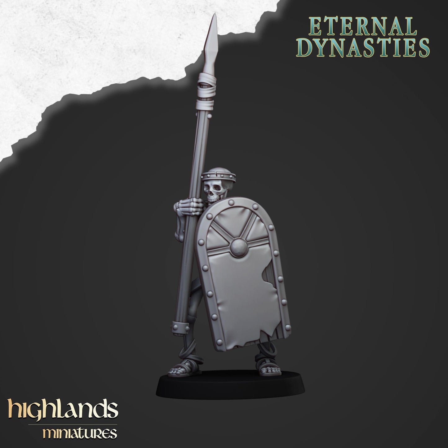 Ancient Skeletal Warriors with Spear 13 Miniaturen