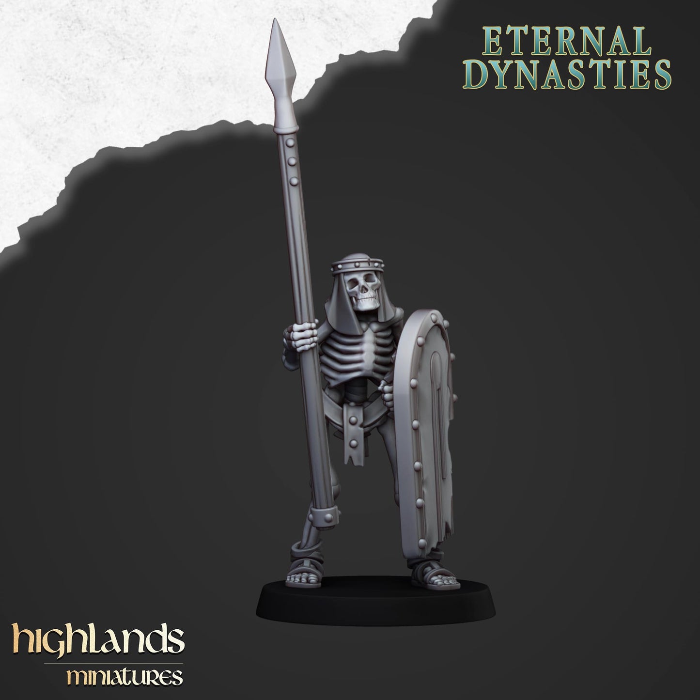 Ancient Skeletal Warriors with Spear 13 Miniaturen
