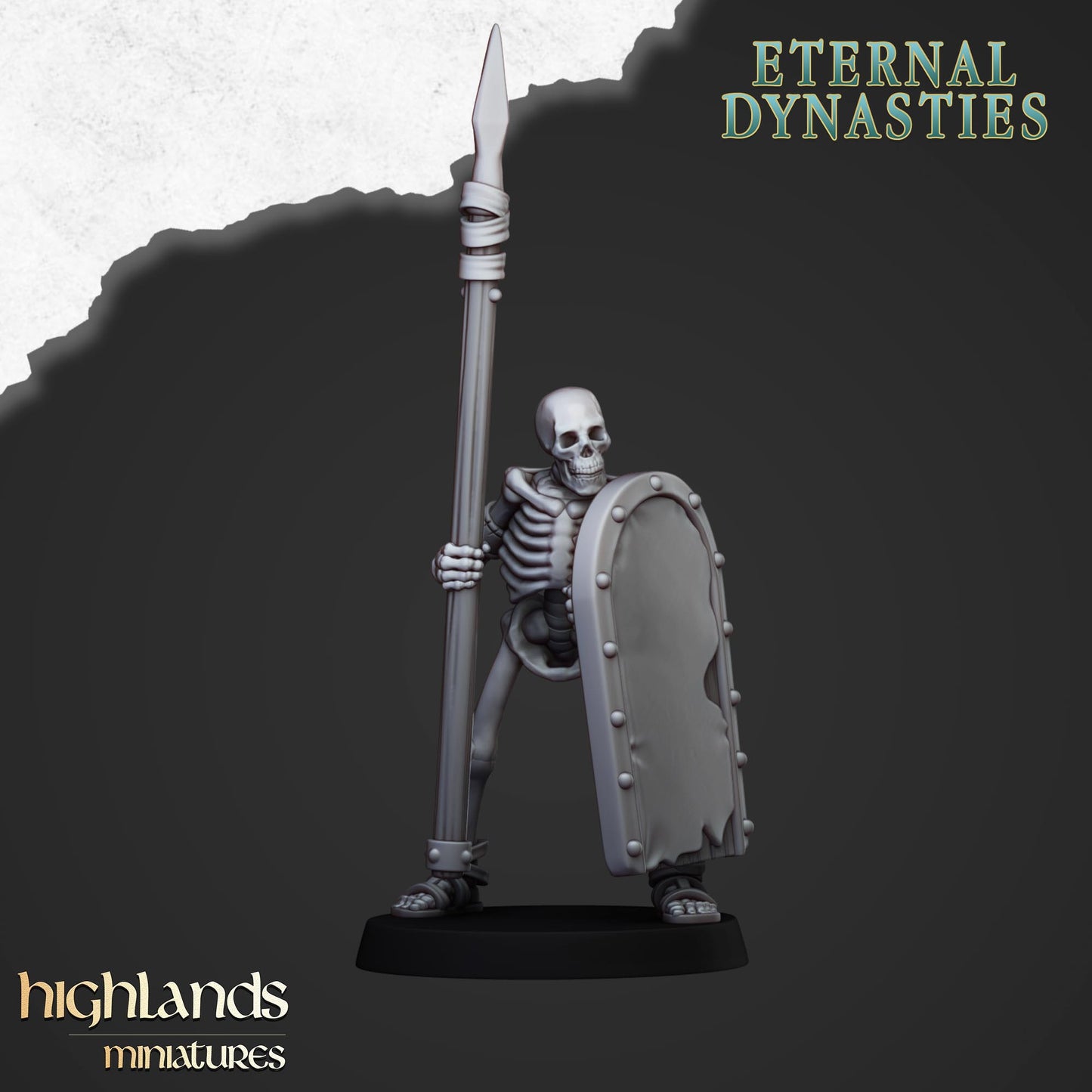 Ancient Skeletal Warriors with Spear 13 Miniaturen