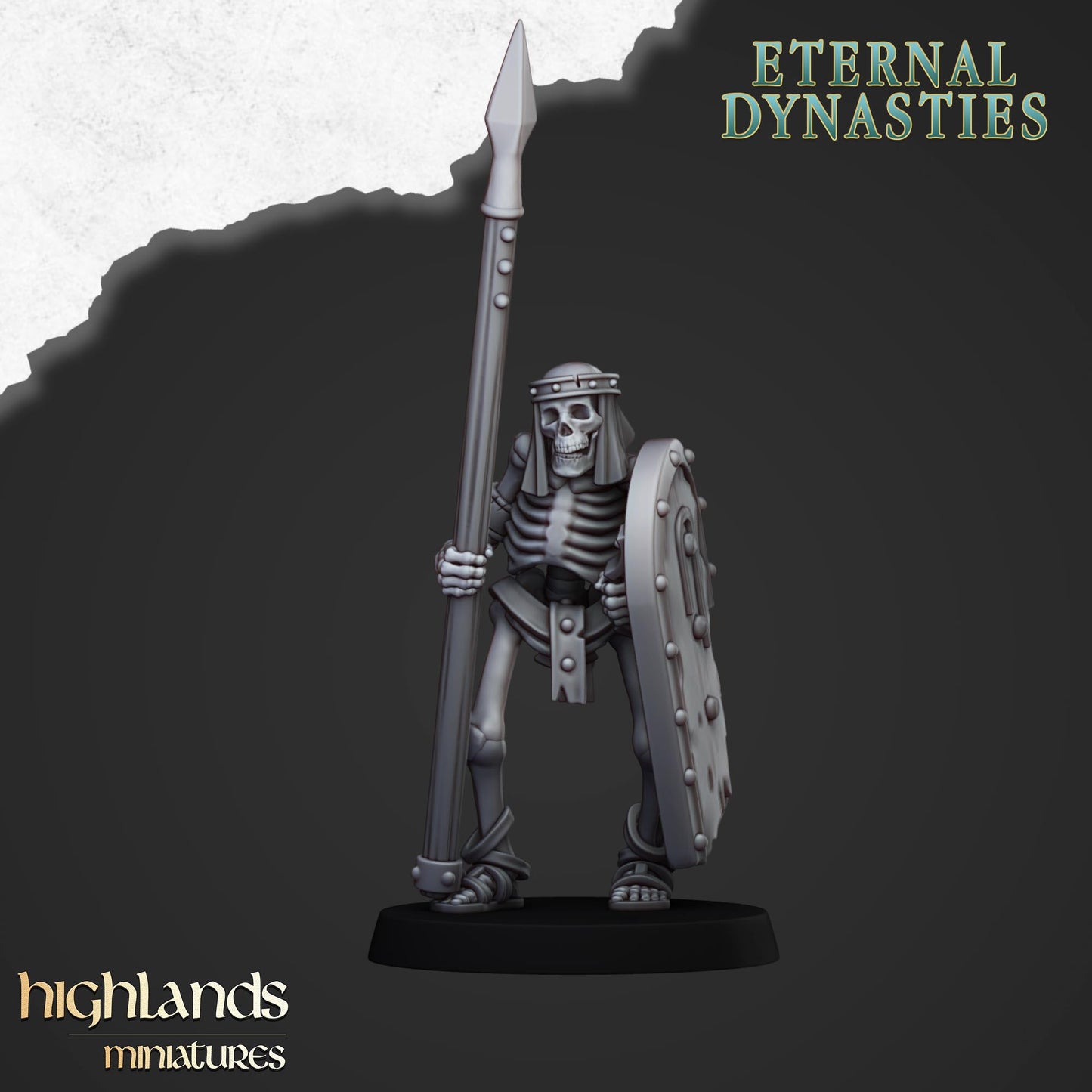 Ancient Skeletal Warriors with Spear 13 Miniaturen