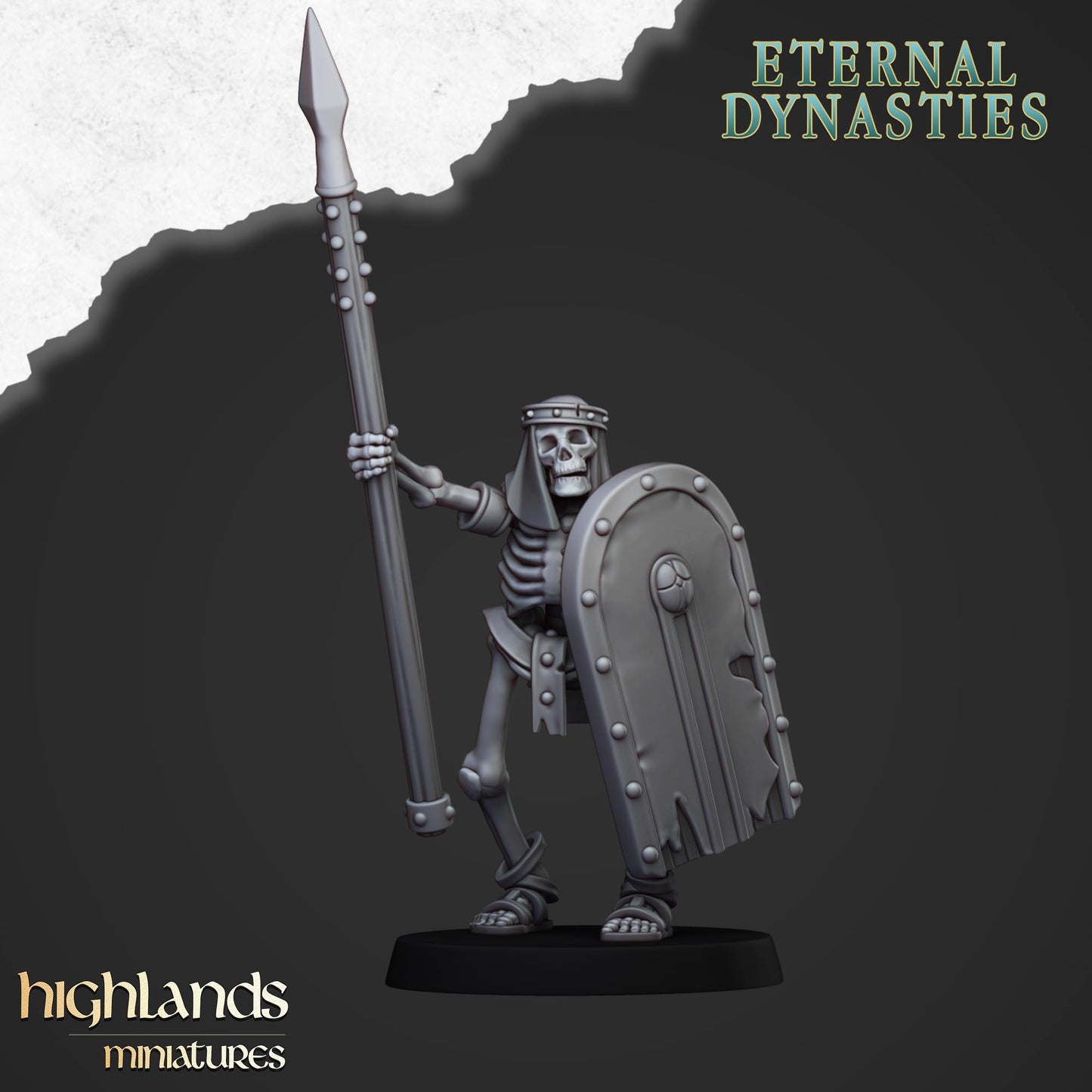 Ancient Skeletal Warriors with Spear 13 Miniaturen